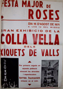 Cartell de l'actuació de la Colla Vella dels Xiquets de Valls