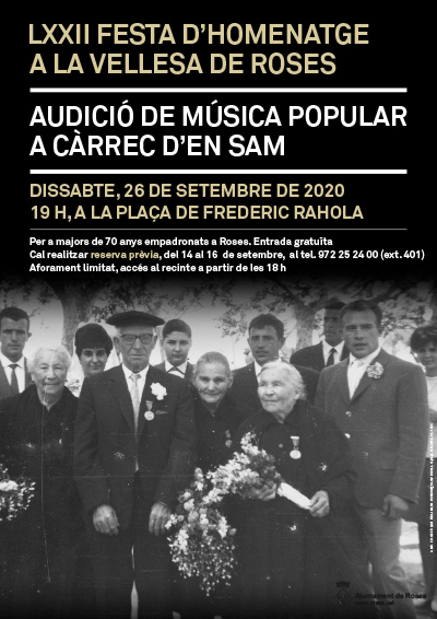 Audició música popular Festa Vellesa 2020