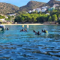 Port de Roses i Club Badia de Roses, units en la neteja del fons marí